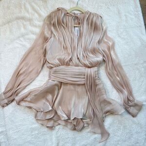 NWT |  Shimmering Champagne Beige Skort Dress